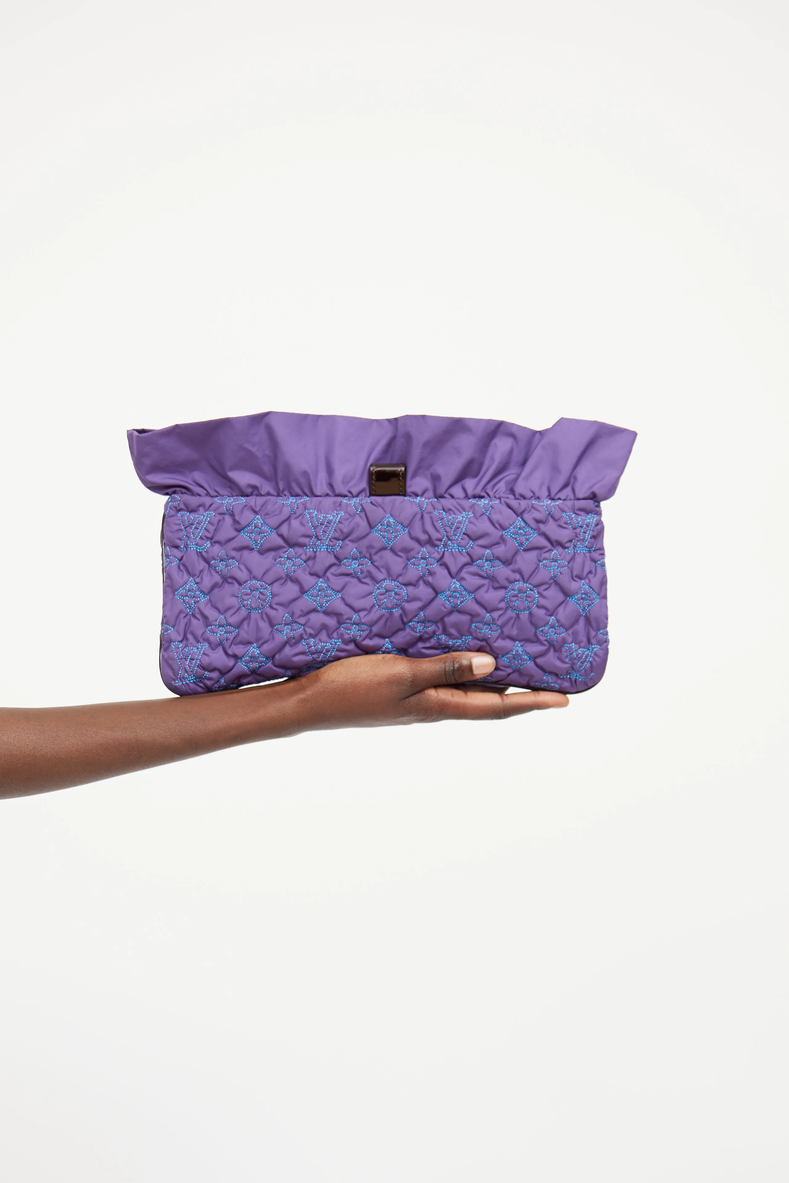 2010 Purple Devi Quilted Clutch