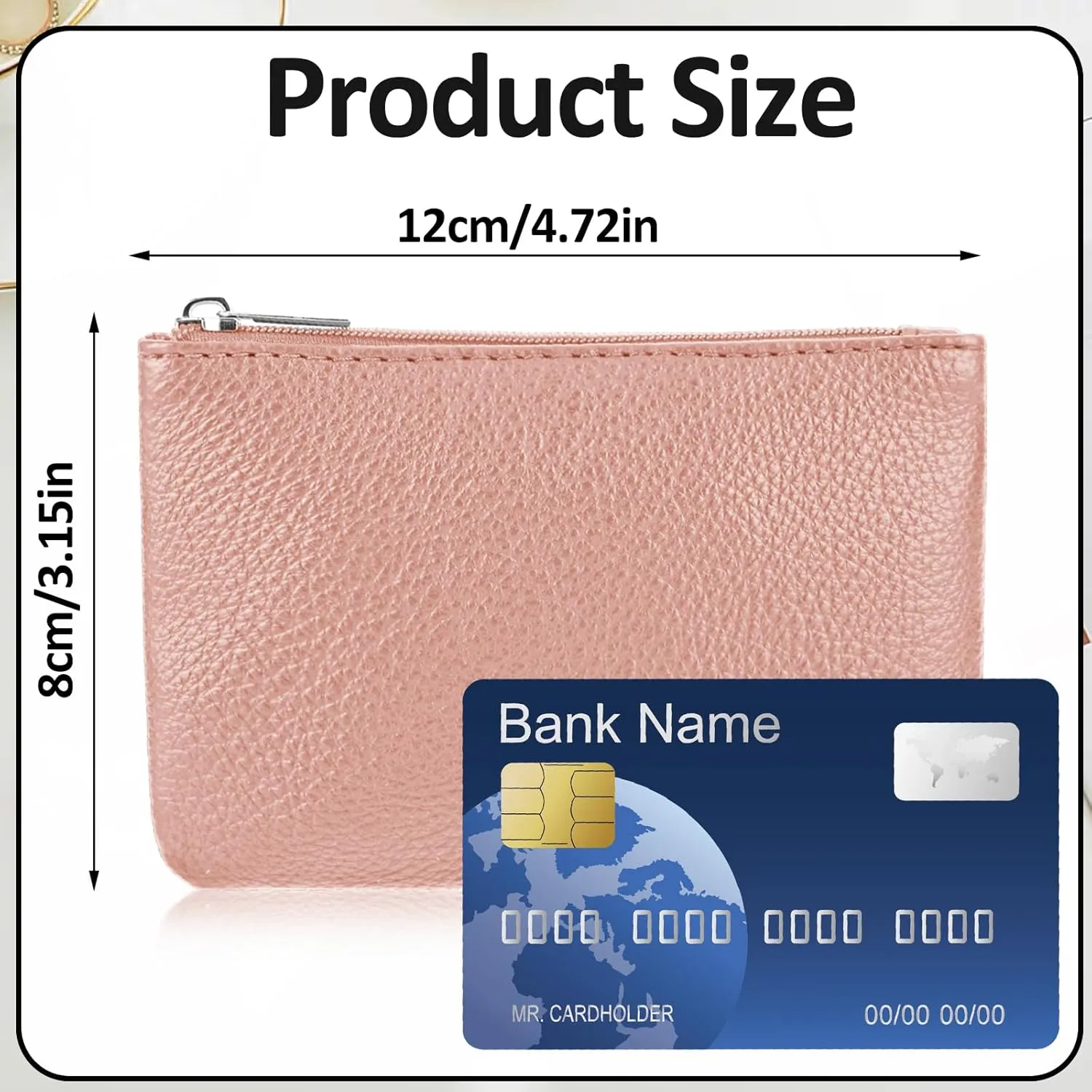 3pcs Coin Purse for Women,Portable PU Change Purse,12 x 8cm/4.72 x 3.15In Change Purse for Women,Coin Purse for Credit Card Folded Bills ID Key Headset Lipstick Red Pink Purple