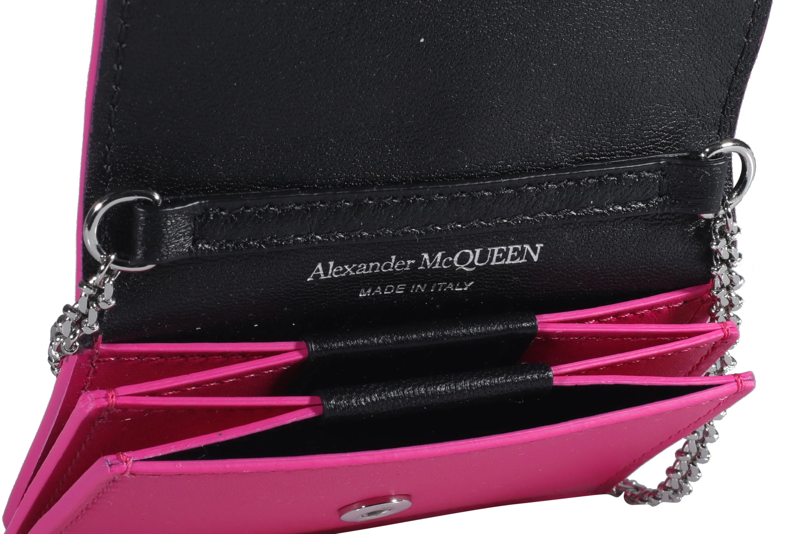 Alexander McQueen Logo Graffiti Chain Wallet