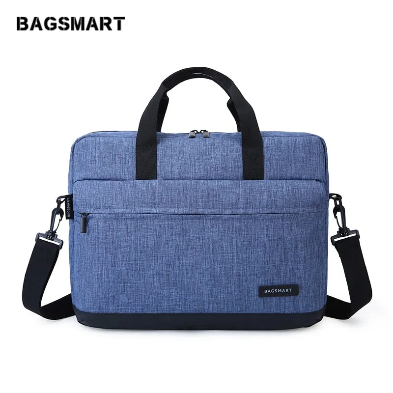 BAGSMART 15.6 Inch Laptop Briefcase Bag Handbag Nylon Briefcase Office Bags Business Computer Bags Blue