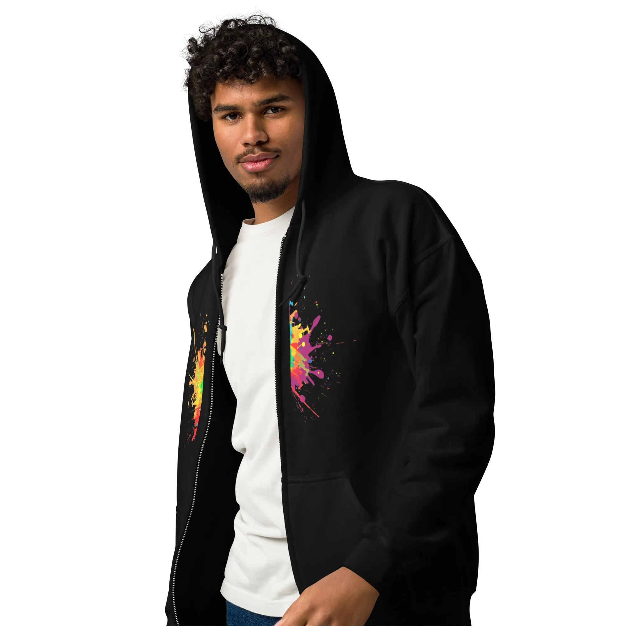 Black Splash Unisex heavy blend zip hoodie