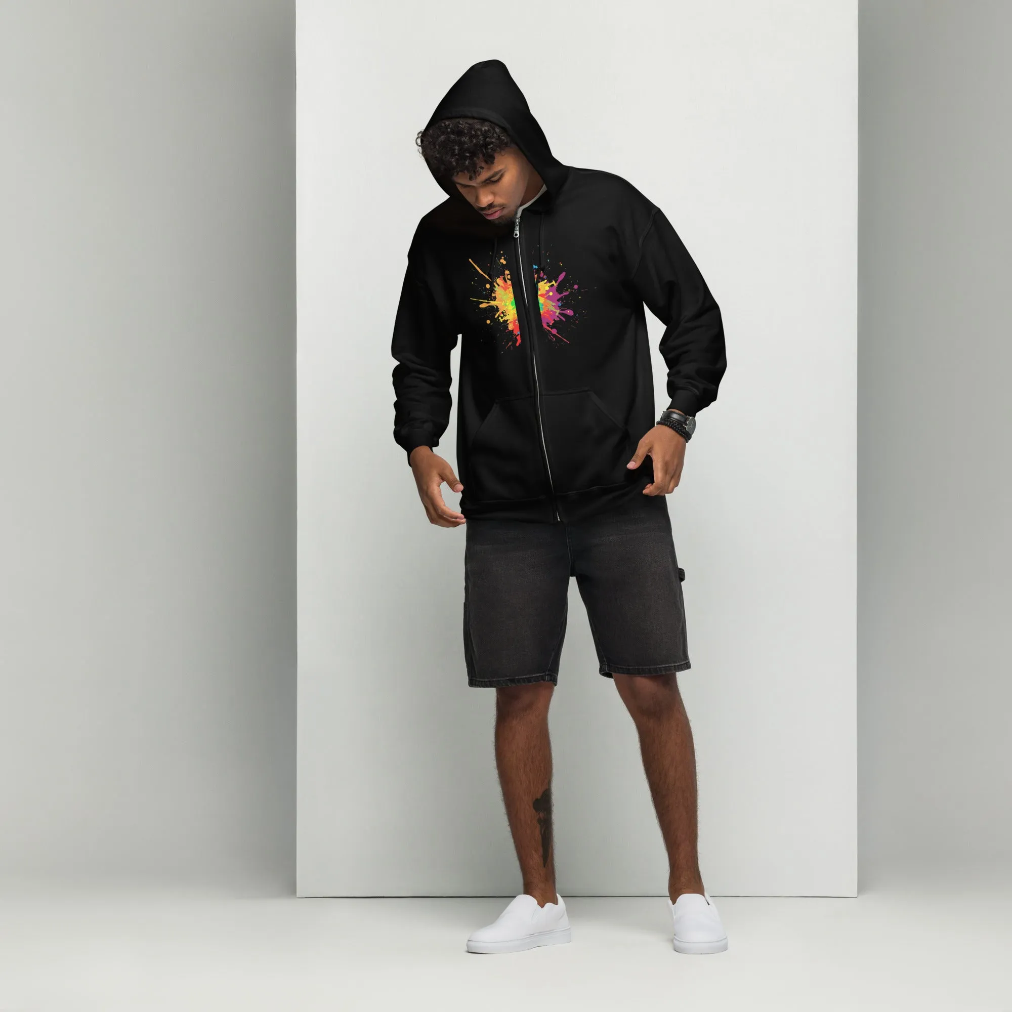 Black Splash Unisex heavy blend zip hoodie