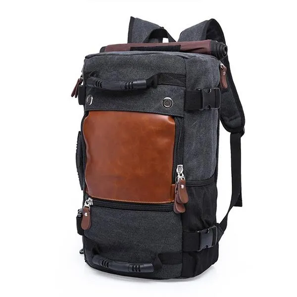 Canvas Backpack with Multiple Pockets