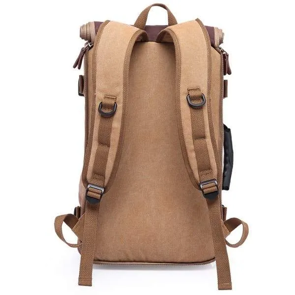 Canvas Backpack with Multiple Pockets