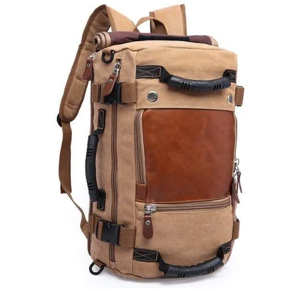 Canvas Backpack with Multiple Pockets