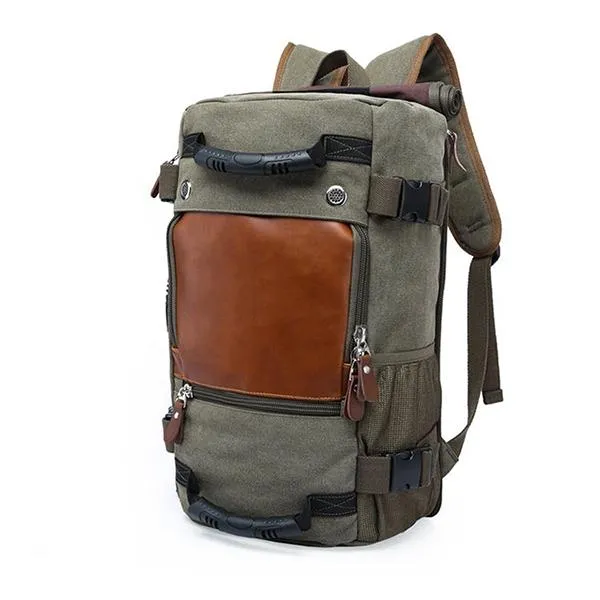 Canvas Backpack with Multiple Pockets