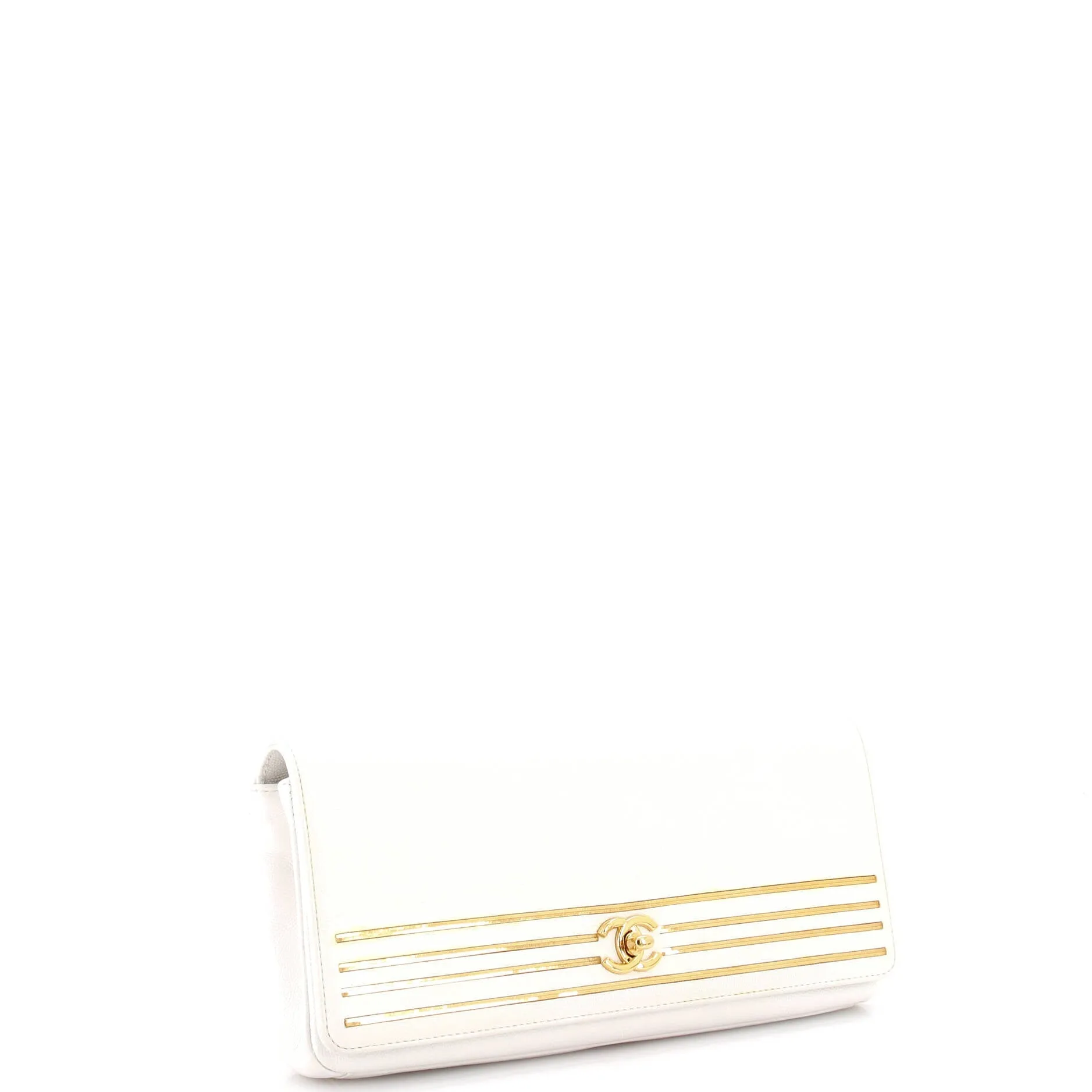 Captain Gold Clutch Embroidered Caviar