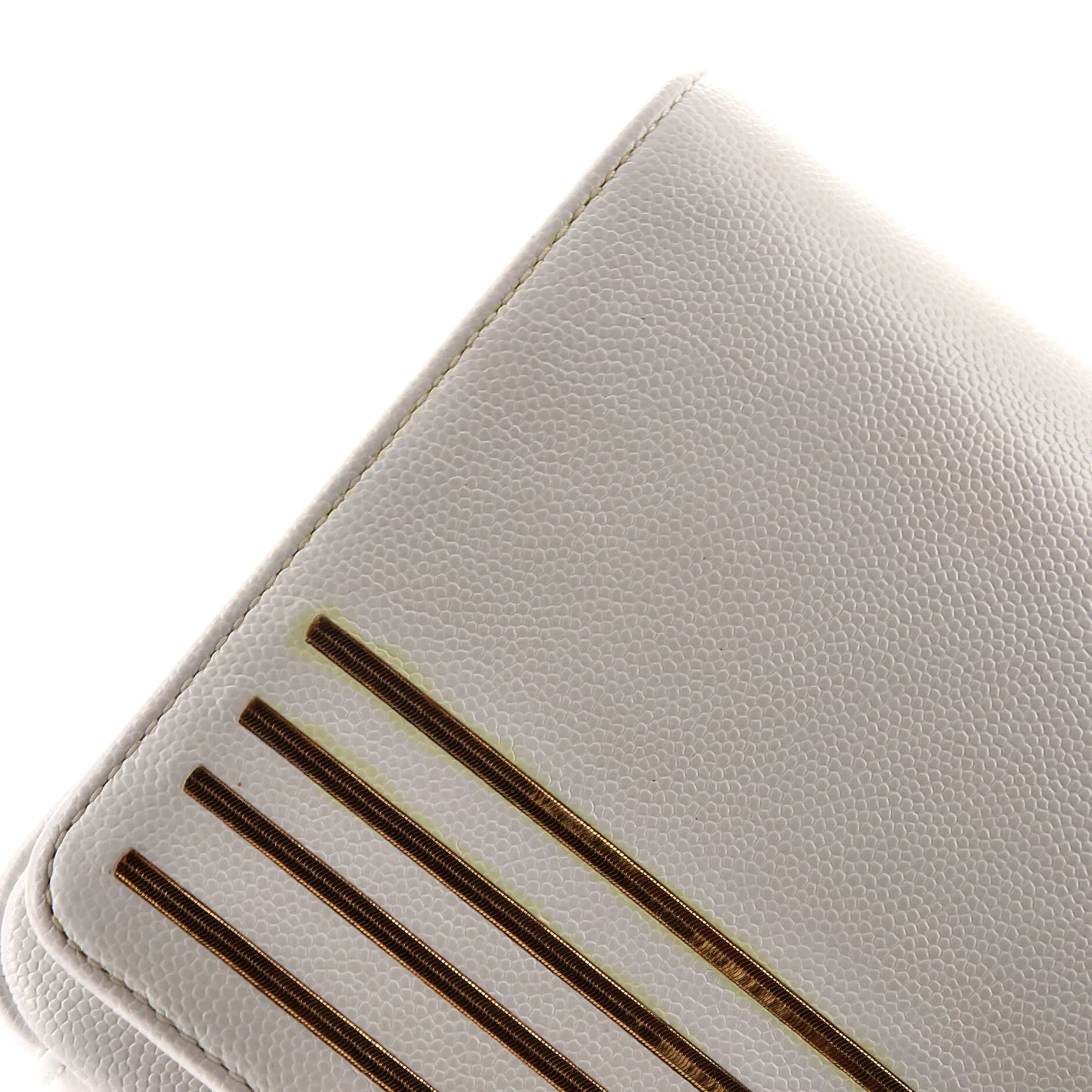 Captain Gold Clutch Embroidered Caviar