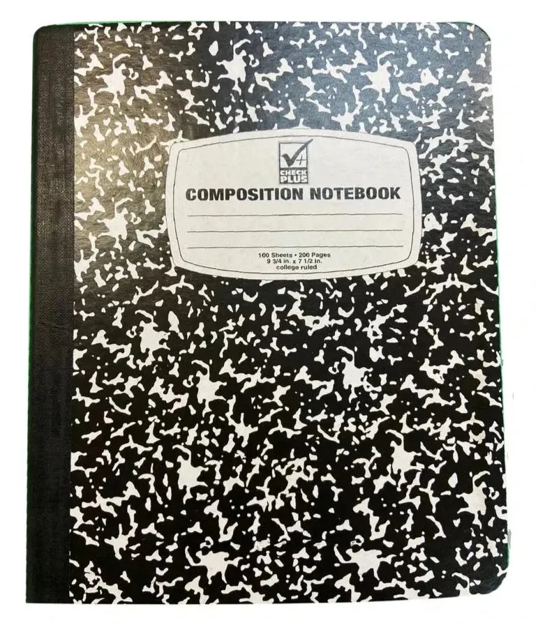Check Plus Composition Notebook 100 Sheet 9.5" X 7.5" In College Rule