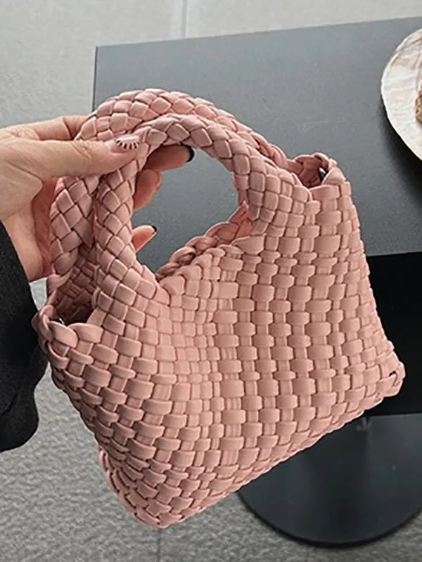 Chicmy-Solid Color Woven Handbags Crossbody Bags Bags