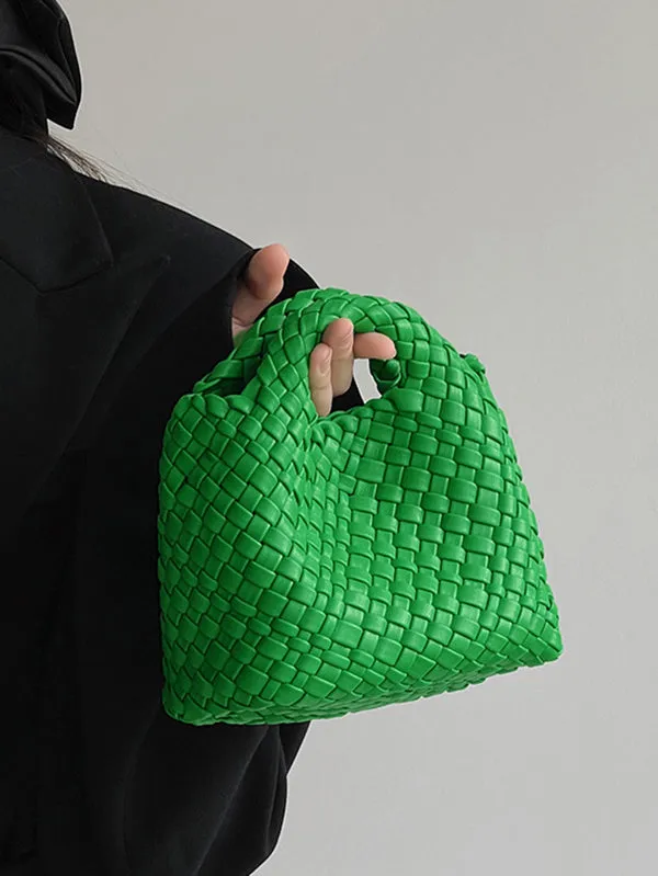 Chicmy-Solid Color Woven Handbags Crossbody Bags Bags