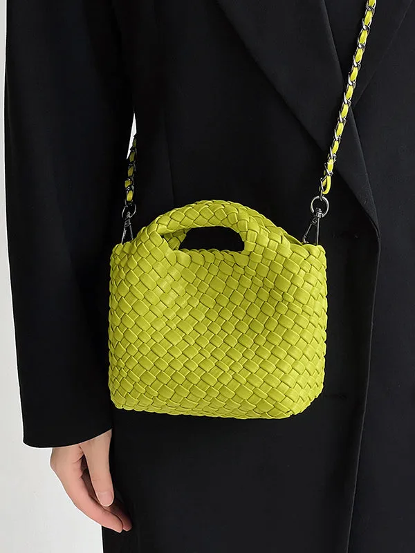Chicmy-Solid Color Woven Handbags Crossbody Bags Bags