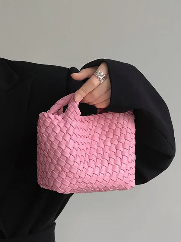 Chicmy-Solid Color Woven Handbags Crossbody Bags Bags