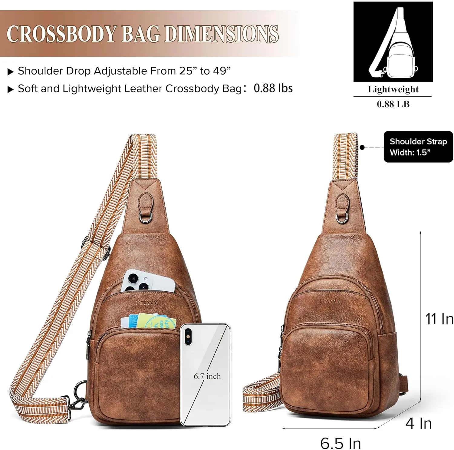 Crossbody Bags for Women Sling Bag Fanny Pack Casual Daypacks Small Backpack Chest Travel Purse Anti Theft