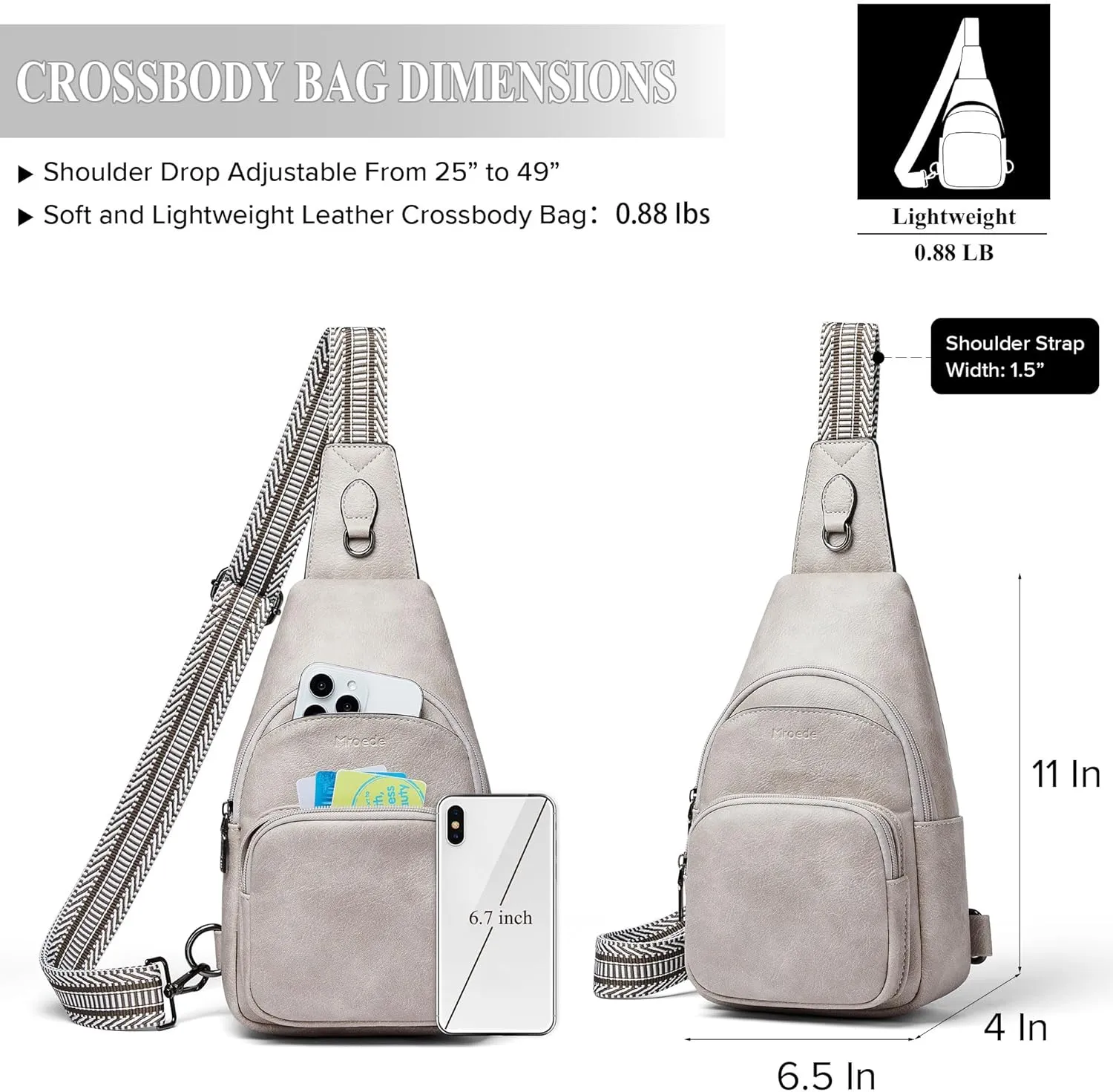 Crossbody Bags for Women Sling Bag Fanny Pack Casual Daypacks Small Backpack Chest Travel Purse Anti Theft