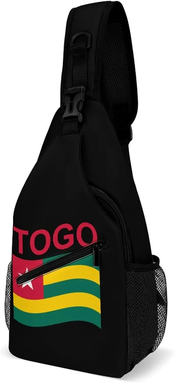 Flag of Togo Chest Bag for Men Backpack Crossbody Sling Bags Travel Daypack for Outdoors Hiking
