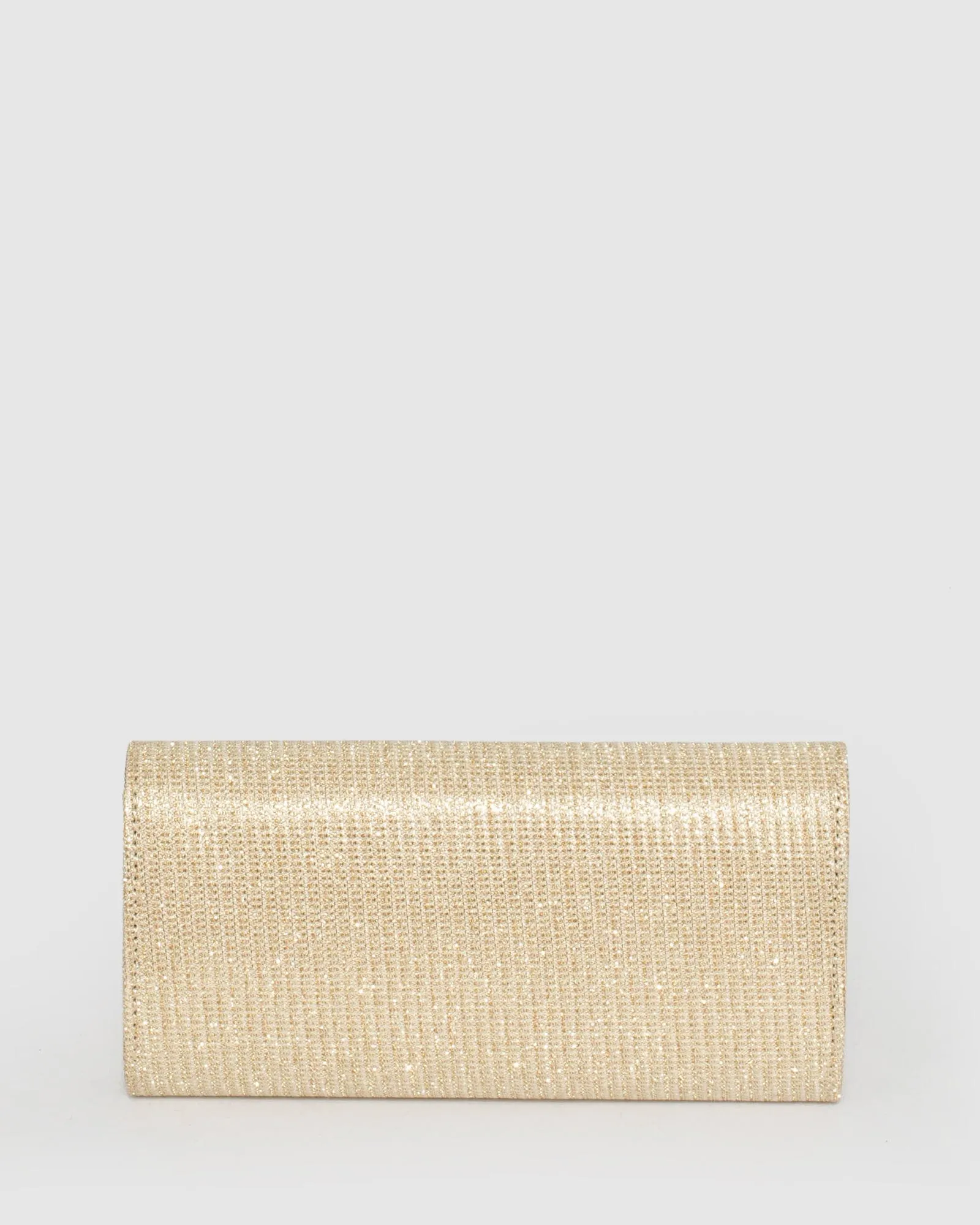 Gold Verna Glitter Clutch Bag