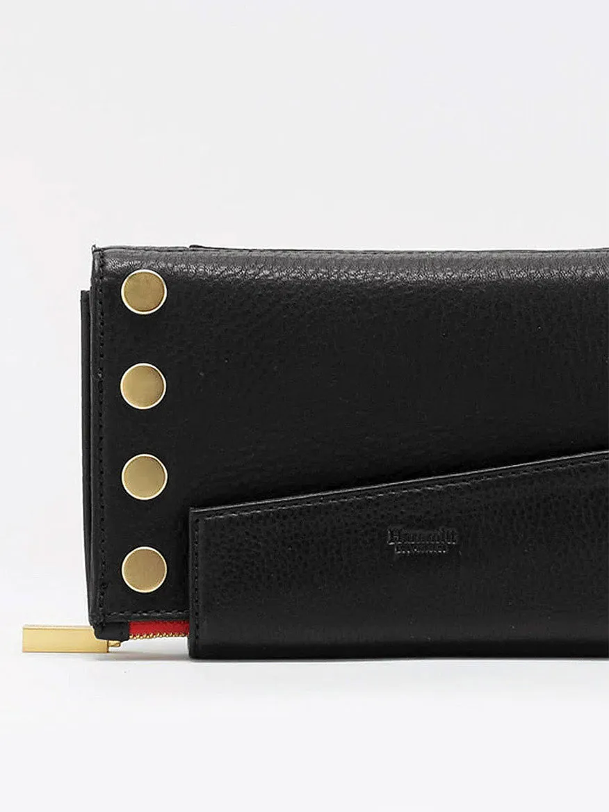 Hammitt Los Angeles Levy Clutch in Black w/Red Zip