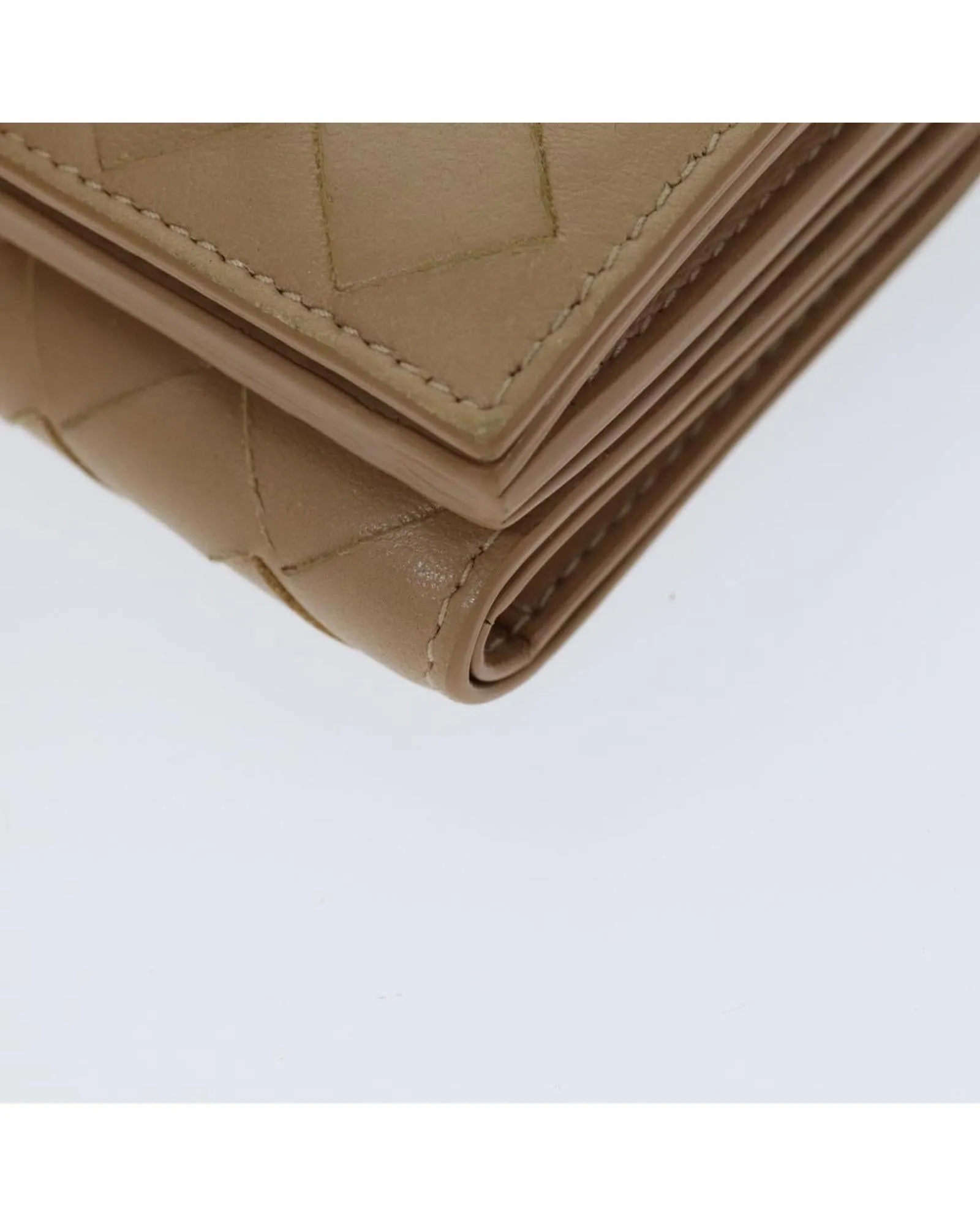 Intrecciato Leather Compact Wallet