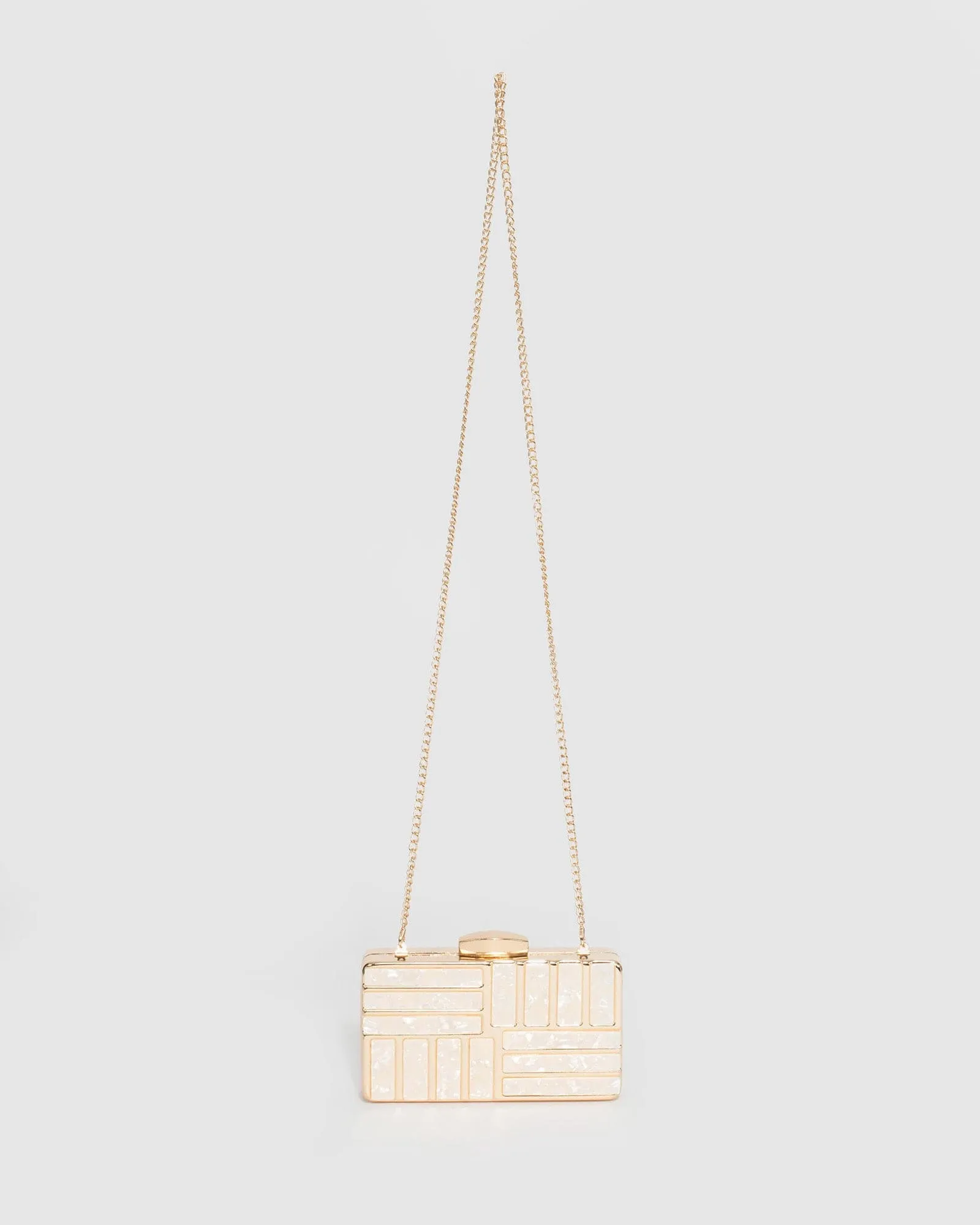 Ivory Margot Acrylic Clutch Bag