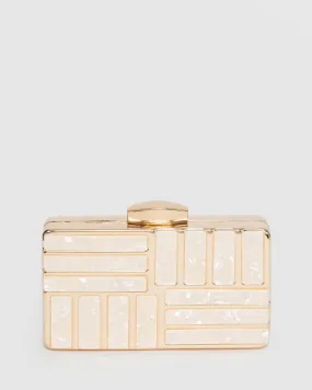 Ivory Margot Acrylic Clutch Bag