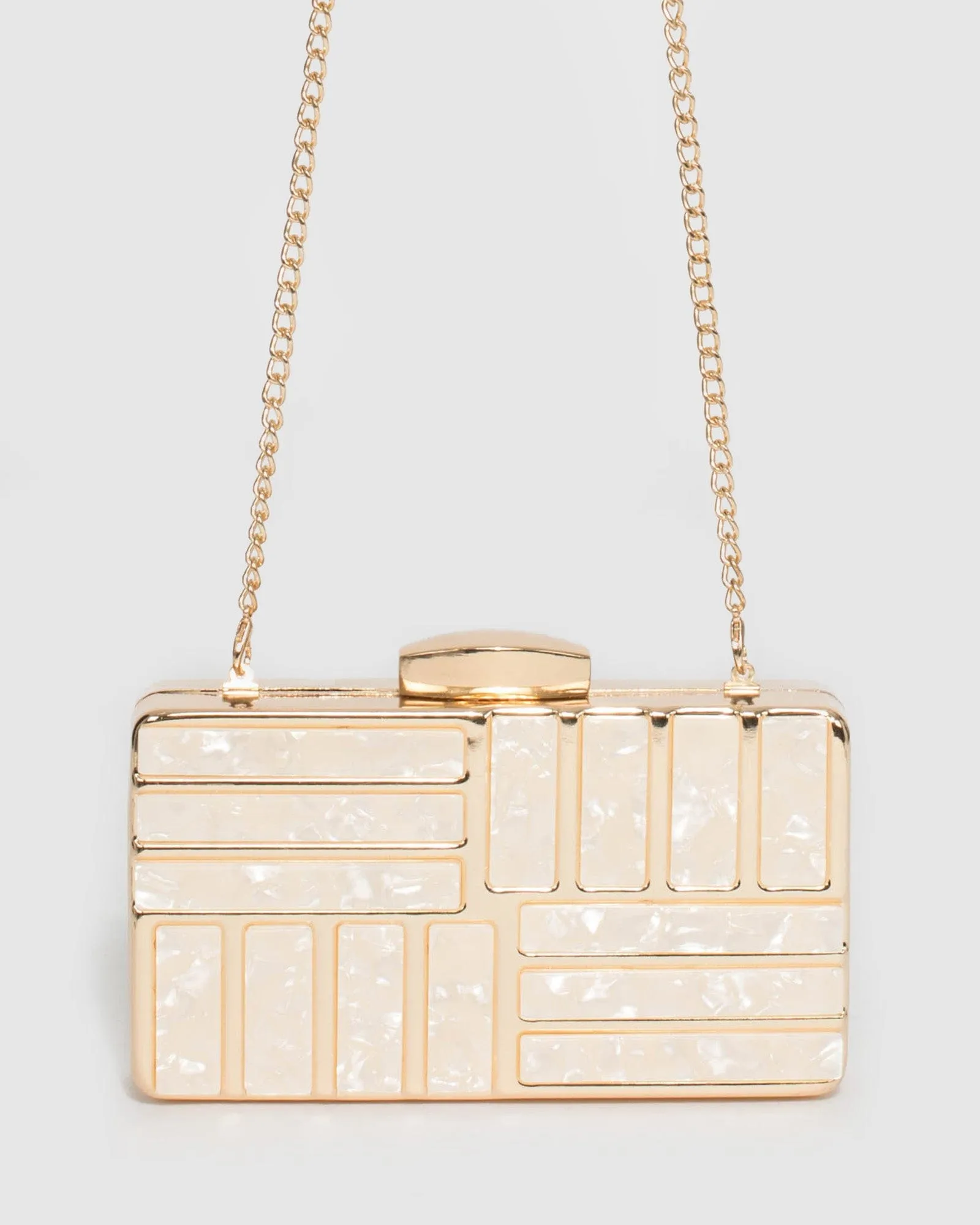 Ivory Margot Acrylic Clutch Bag