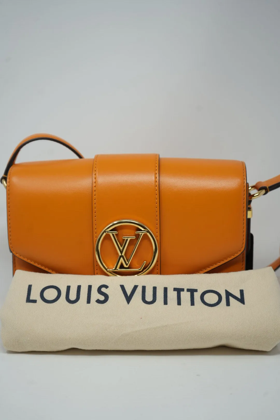 LOUIS VUITTON Smooth Calfskin Pont 9 Handbag