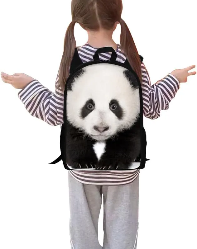 Panda Backpack Youth Leisure School Bag Lunch Box Pencil and pencil Case 3-in-1 Set (Color 5)
