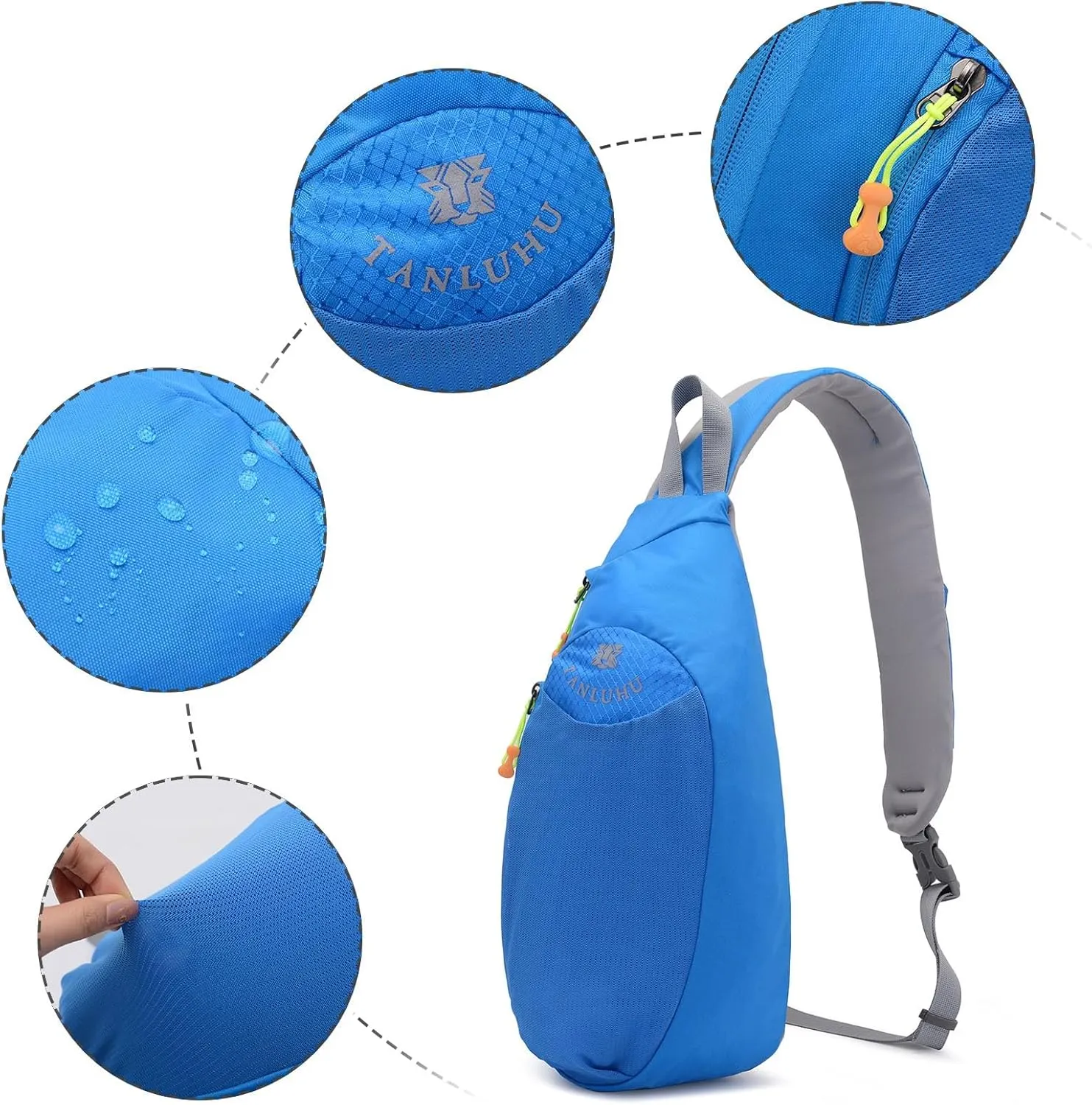 Sling Bag For Men And Women, Light Weight Crossbody Hiking Daypack/Chest Bag/Shoulder Bag, Small Backpack For Travel