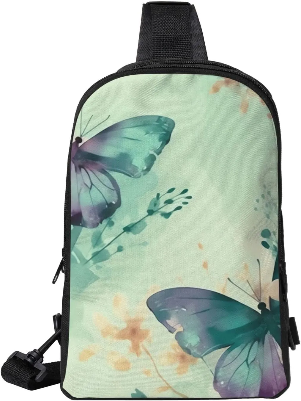 Sling bag for Women Men Trendy Sling Bakpack Casual Chest Bag Blue and Purple Fanny Pack for Travel Hiking