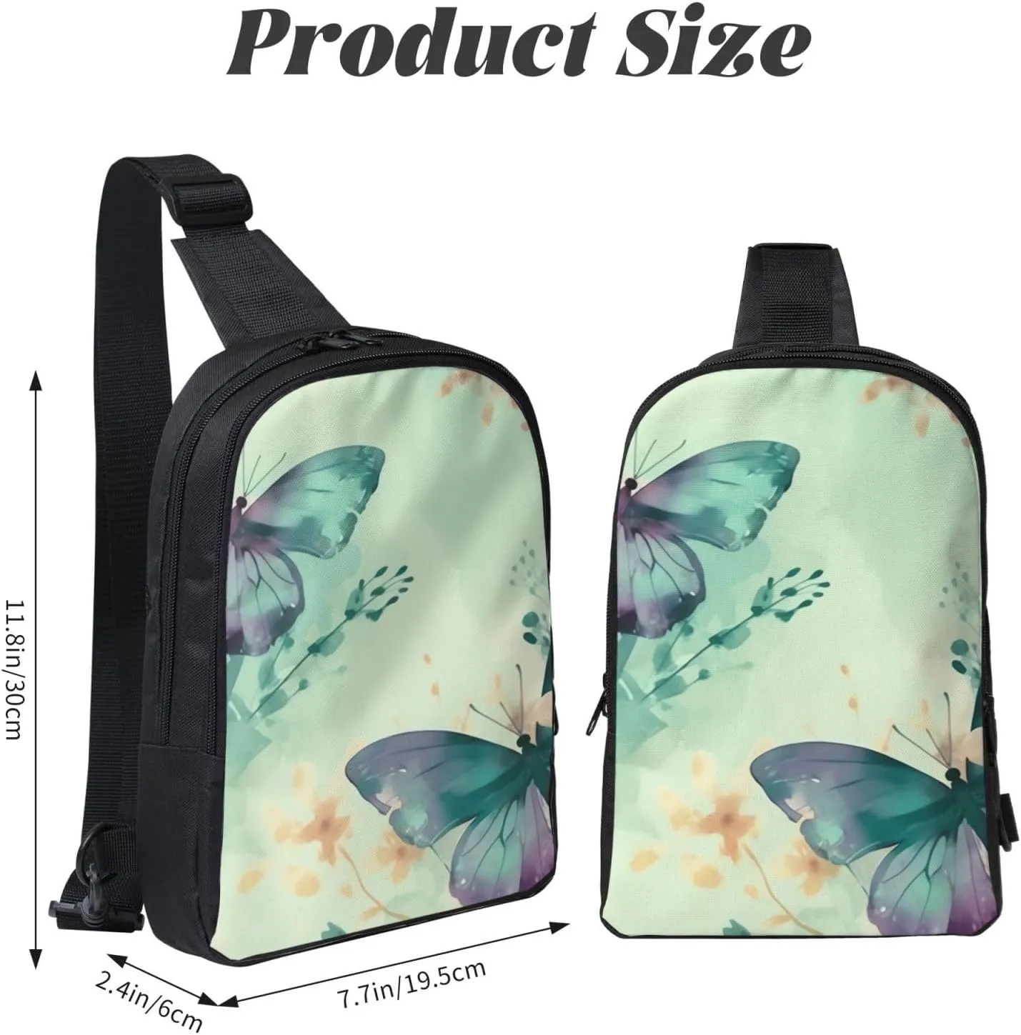 Sling bag for Women Men Trendy Sling Bakpack Casual Chest Bag Blue and Purple Fanny Pack for Travel Hiking