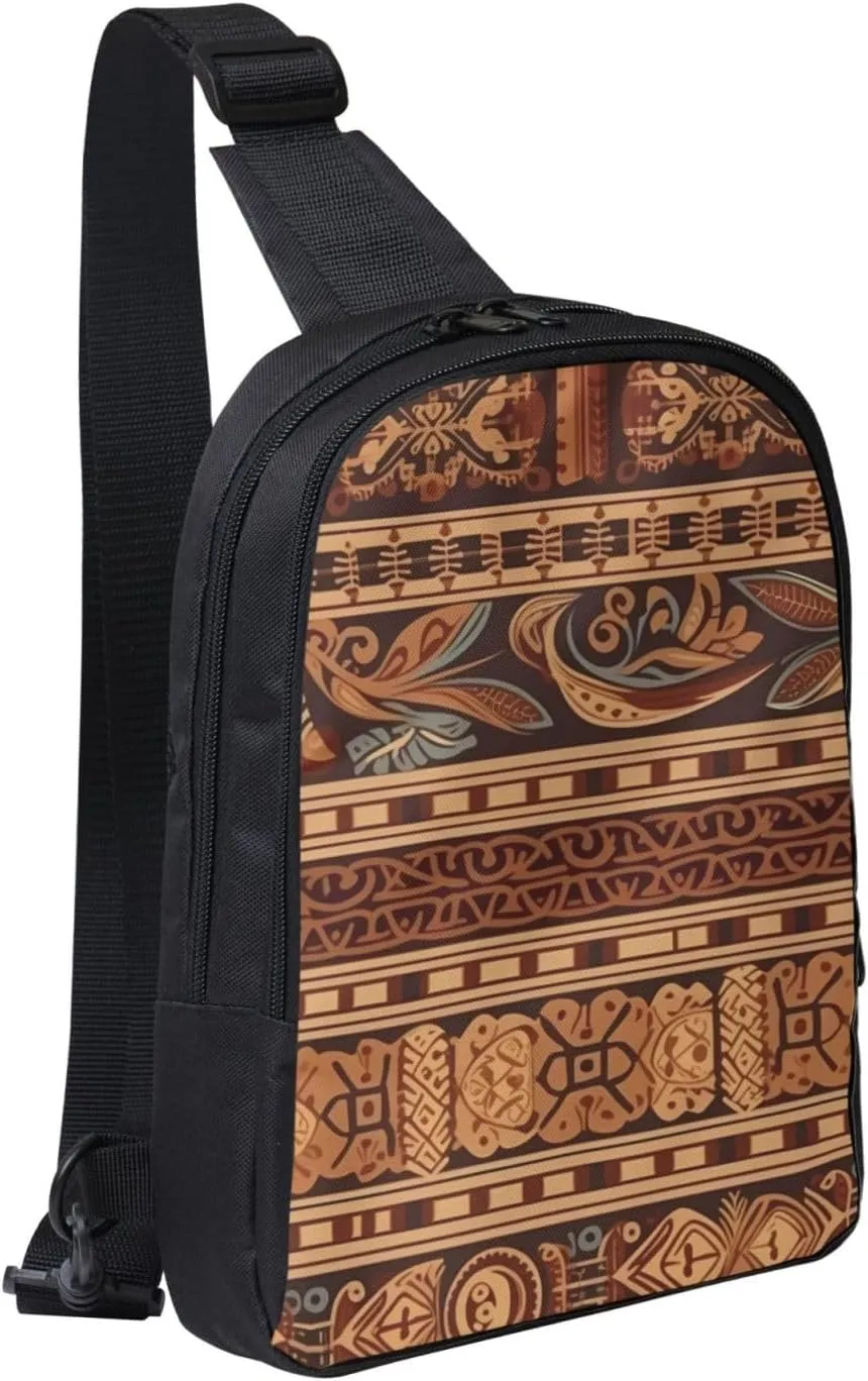 Sling bag for Women Men Trendy Sling Bakpack Casual Chest Bag Retro Pattern Fanny Pack for Travel Hiking