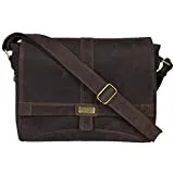 Tocode Large Messenger Bag for Men, Vintage Waxed Canvas Satchel Leather Briefcases Crossbody Shoulder Bags, 15.6 inch Computer Laptop Bags Water Resistant Travel School Work Bag Black