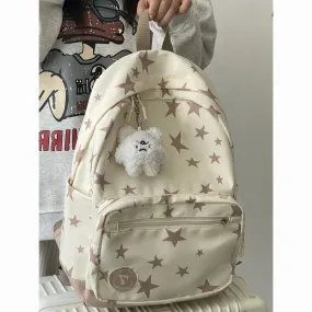 Uakiss Casual Backpacks for Women Nylon Star Cute Japanese Fashion Aesthetic Backpacks Waterproof New Ladies Korean Popular Bag