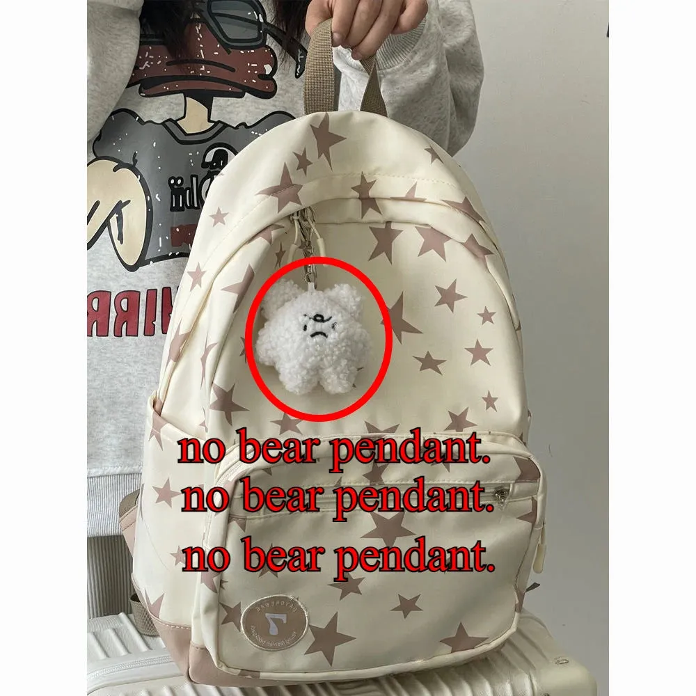 Uakiss Casual Backpacks for Women Nylon Star Cute Japanese Fashion Aesthetic Backpacks Waterproof New Ladies Korean Popular Bag